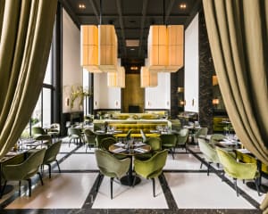 Vue intérieure du restaurant Monsieur Bleu