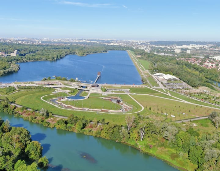 Vue arienne de la ville Vaires-sur-Marne