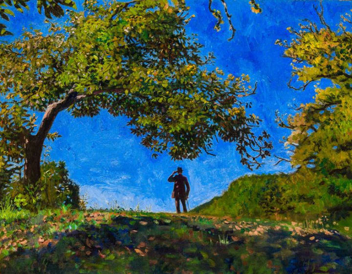 Tableau de Ferenczy Au sommet de la colline