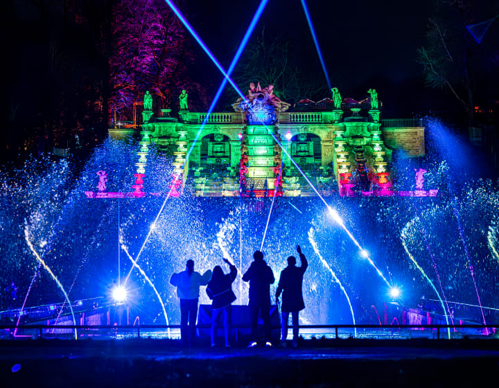 Le palais des eaux, cascade verte