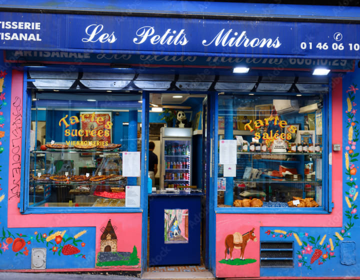 Front of the artisanal bakery Les Petits Mitrons