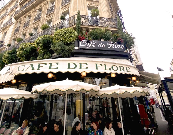 Terrasse du café de Flore à Paris