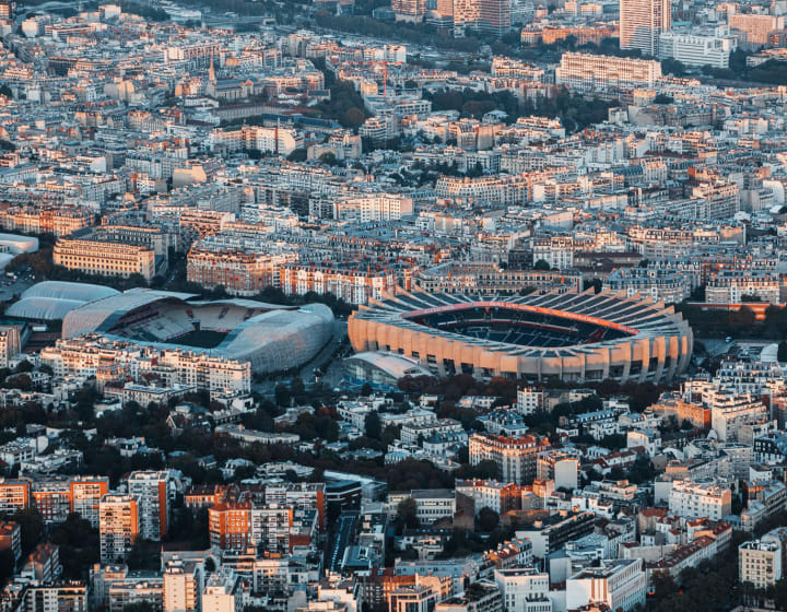 Vue aérienne du Parc des Princes