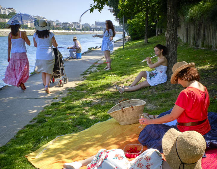 Instant de bonheur, Ile de la Jatte, Paris Region - Seurat