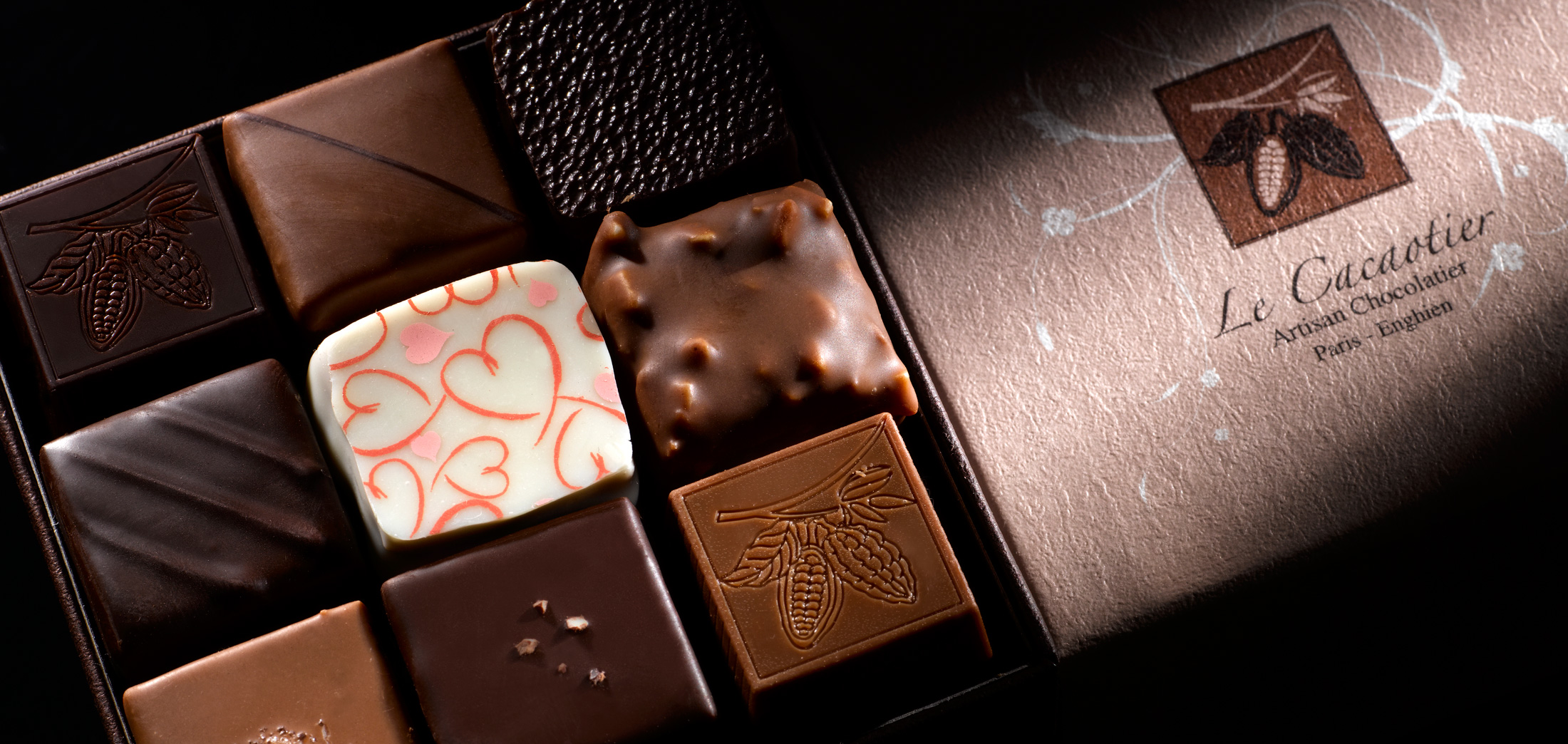 Chocolats fourrés du chocolatier Hubert Masse le-Cacaotier