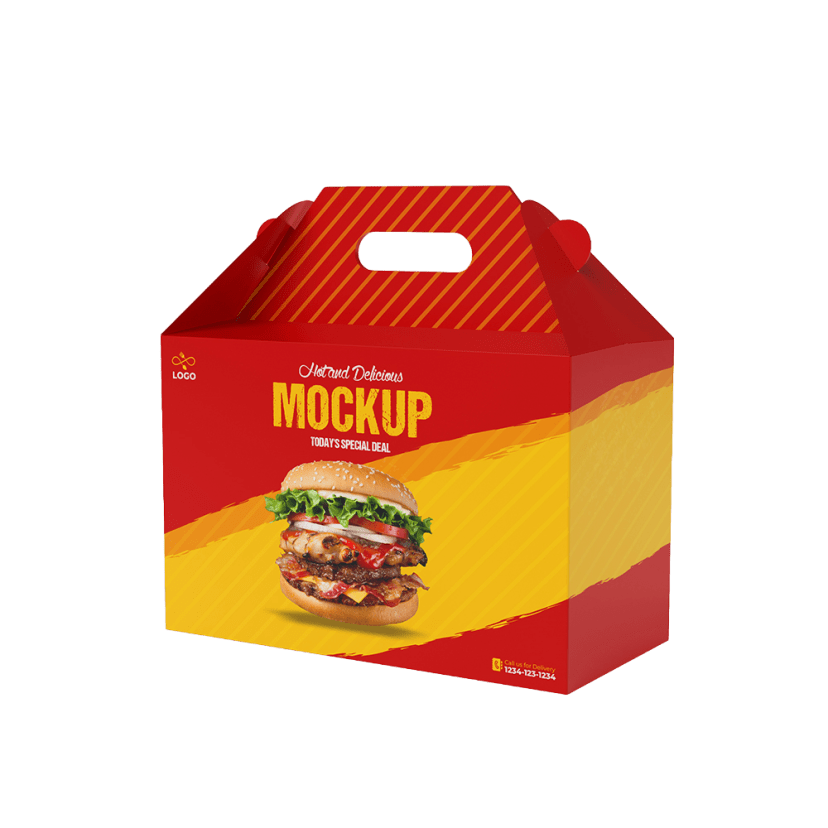 Custom Burger Box packaging example