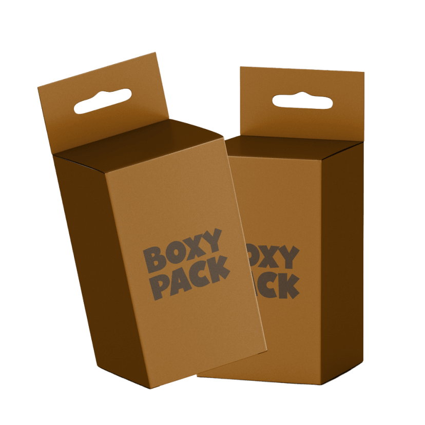 Kraft Five Panel Hanger Box packaging example