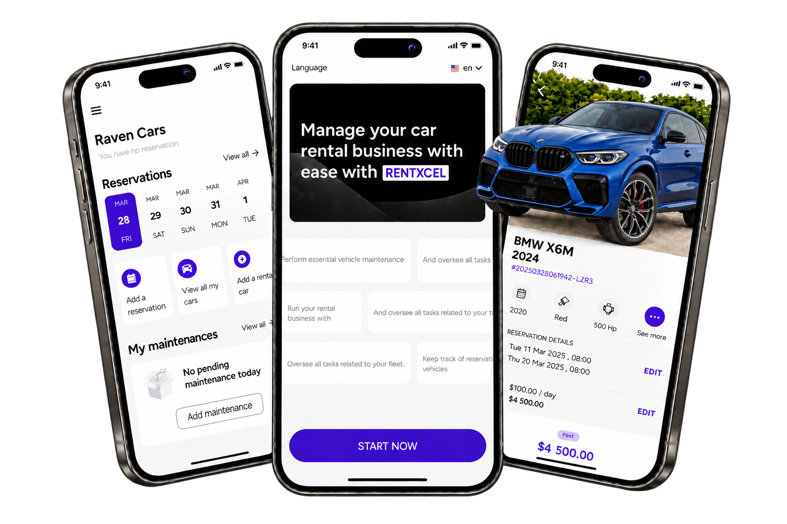 Rentxcel application preview