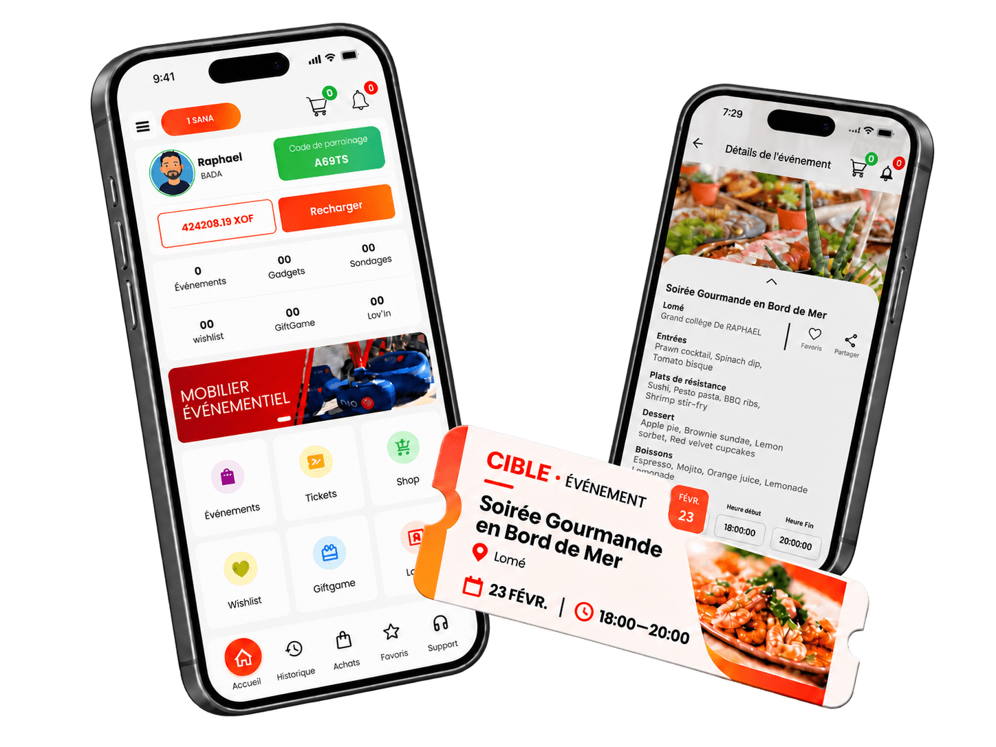 Cible application preview