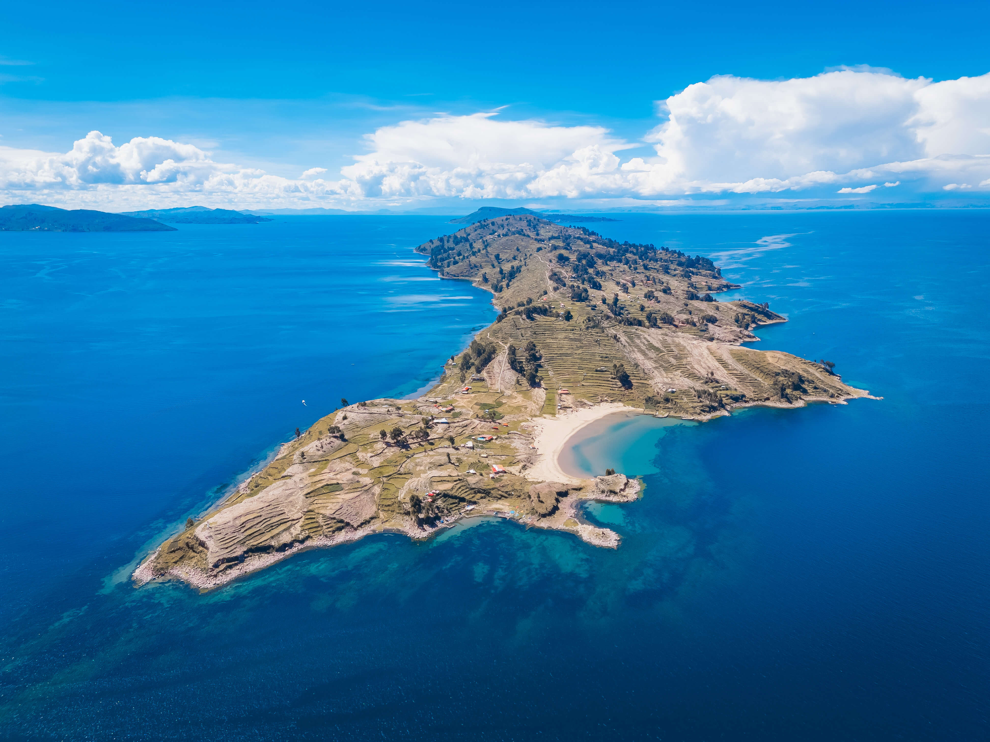 Vista desde el lago Titicaca