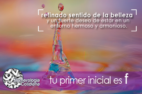 Letra F: Como primera inicial de tu nombre o apellido