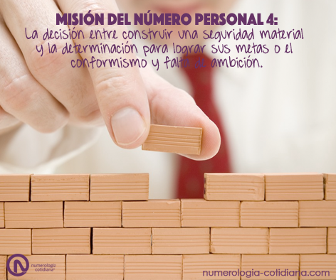 ¿Qué misión debe lograr cada número personal? - Misión Número Personal 4