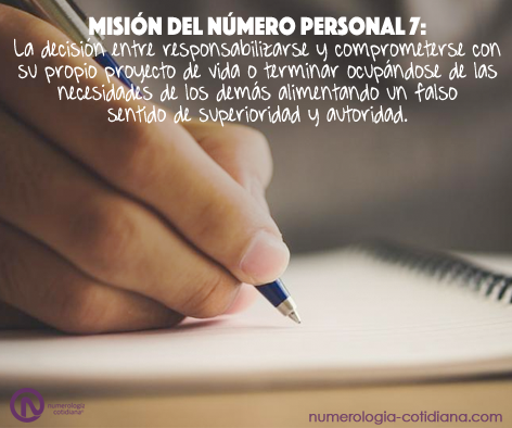 ¿Qué misión debe lograr cada número personal? - Misión Número Personal 7