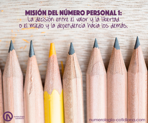 ¿Qué misión debe lograr cada número personal? - Misión Número Personal 1