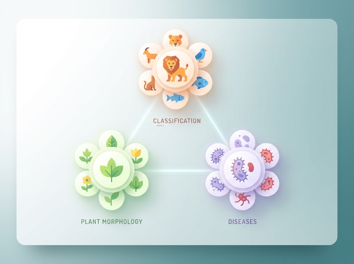 Chart showing important biology topics frequently asked in SSC exams