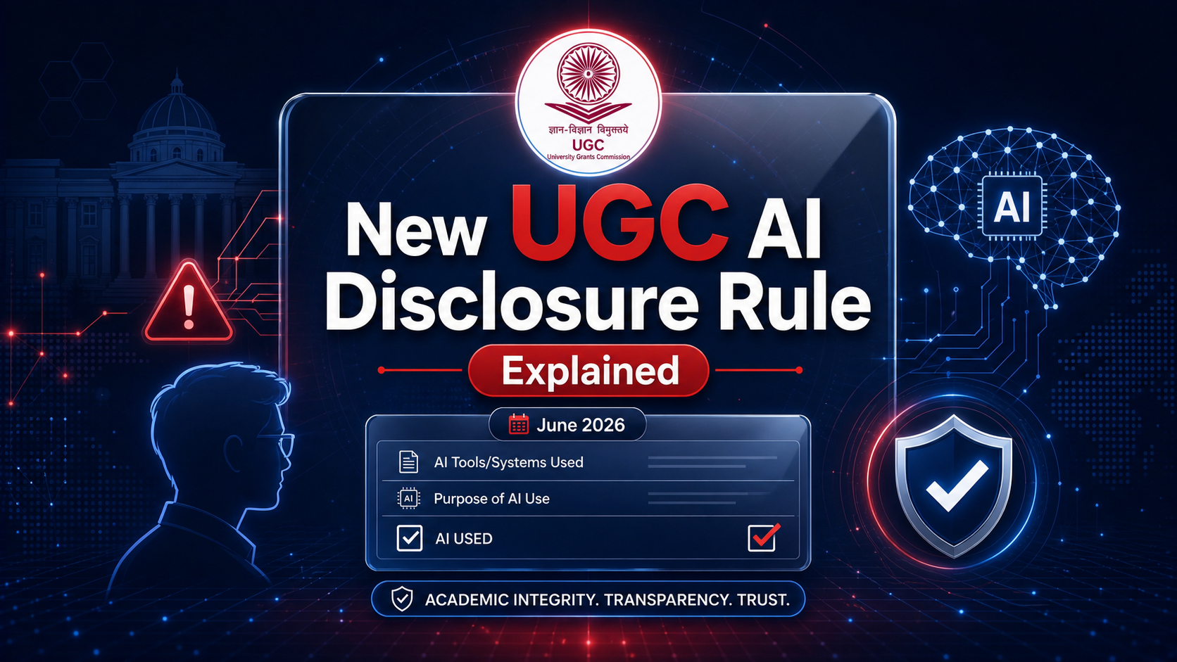 UGC's New AI Disclosure Rule: What Every PhD Scholar Must Know About AI and Academic Integrity (June 2026)