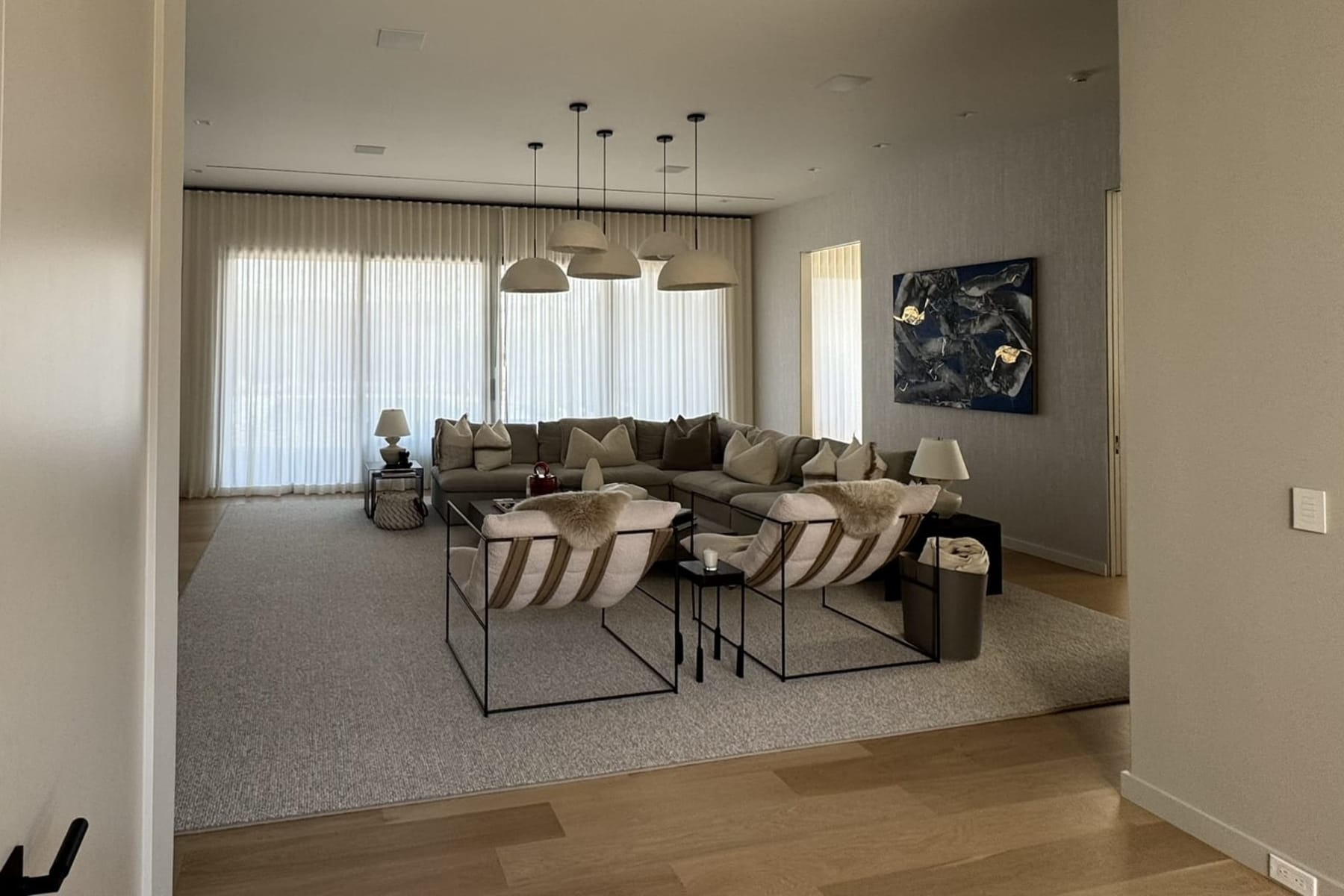Smart home automation in a contemporary Queens New York residence