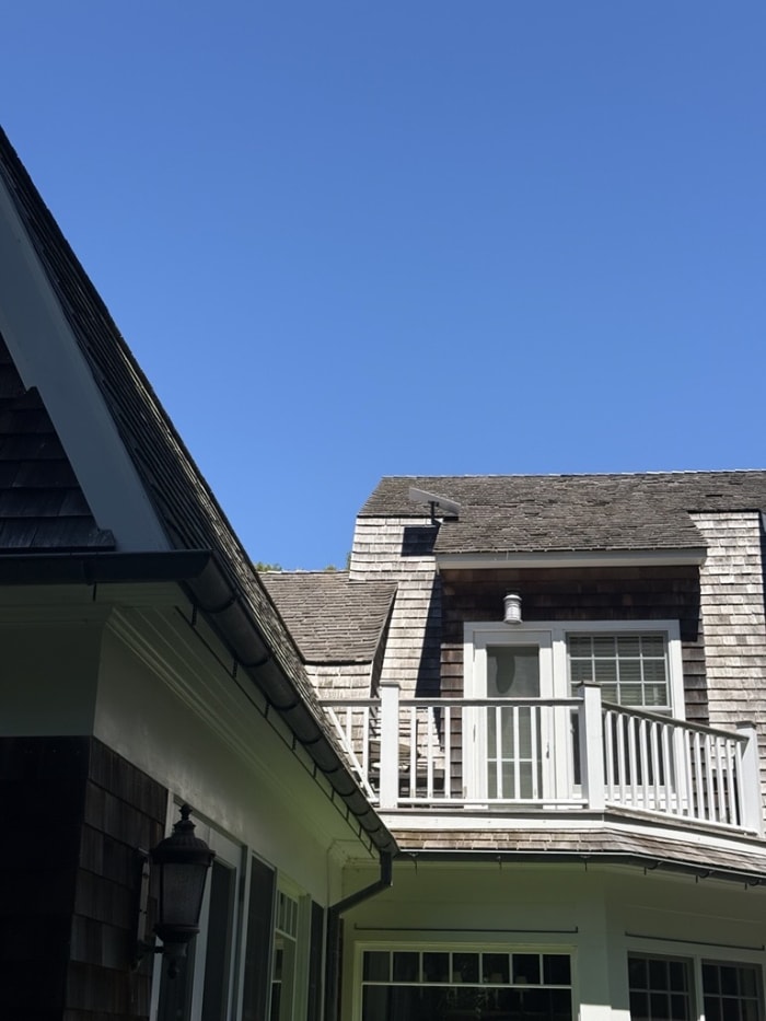 Discreet Starlink equipment installation for a Hamptons connectivity project