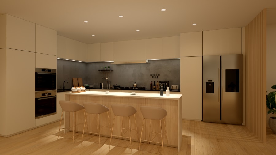 Lutron recessed lighting installed in Hamptons kitchen by Home Technology Experts