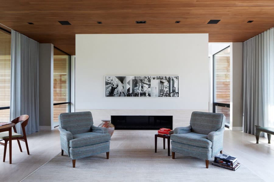 Control4 smart home integration in Southampton living room — HTE whole-home automation