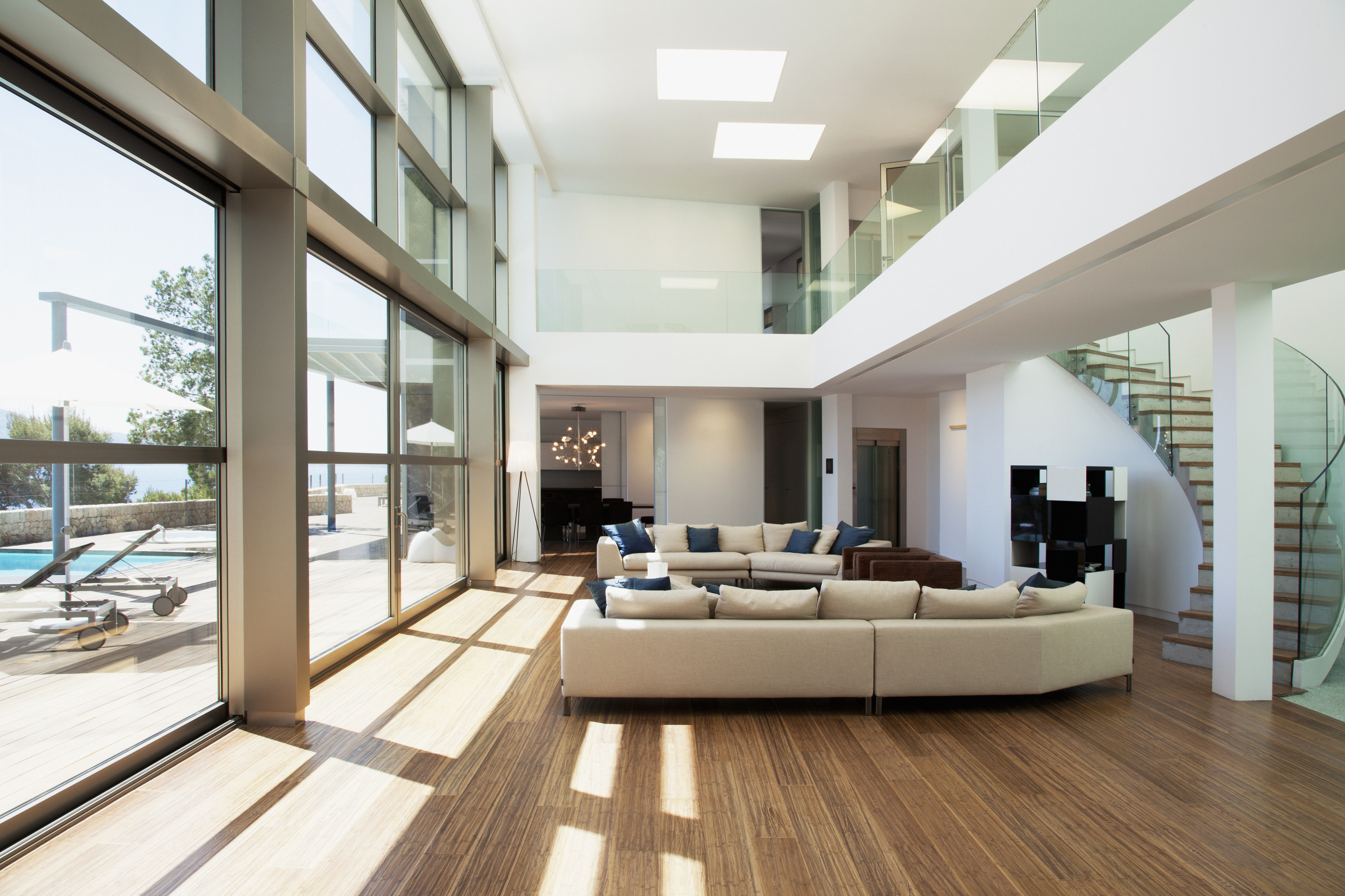 Refined residential interior illustrating technology planned to preserve the architecture