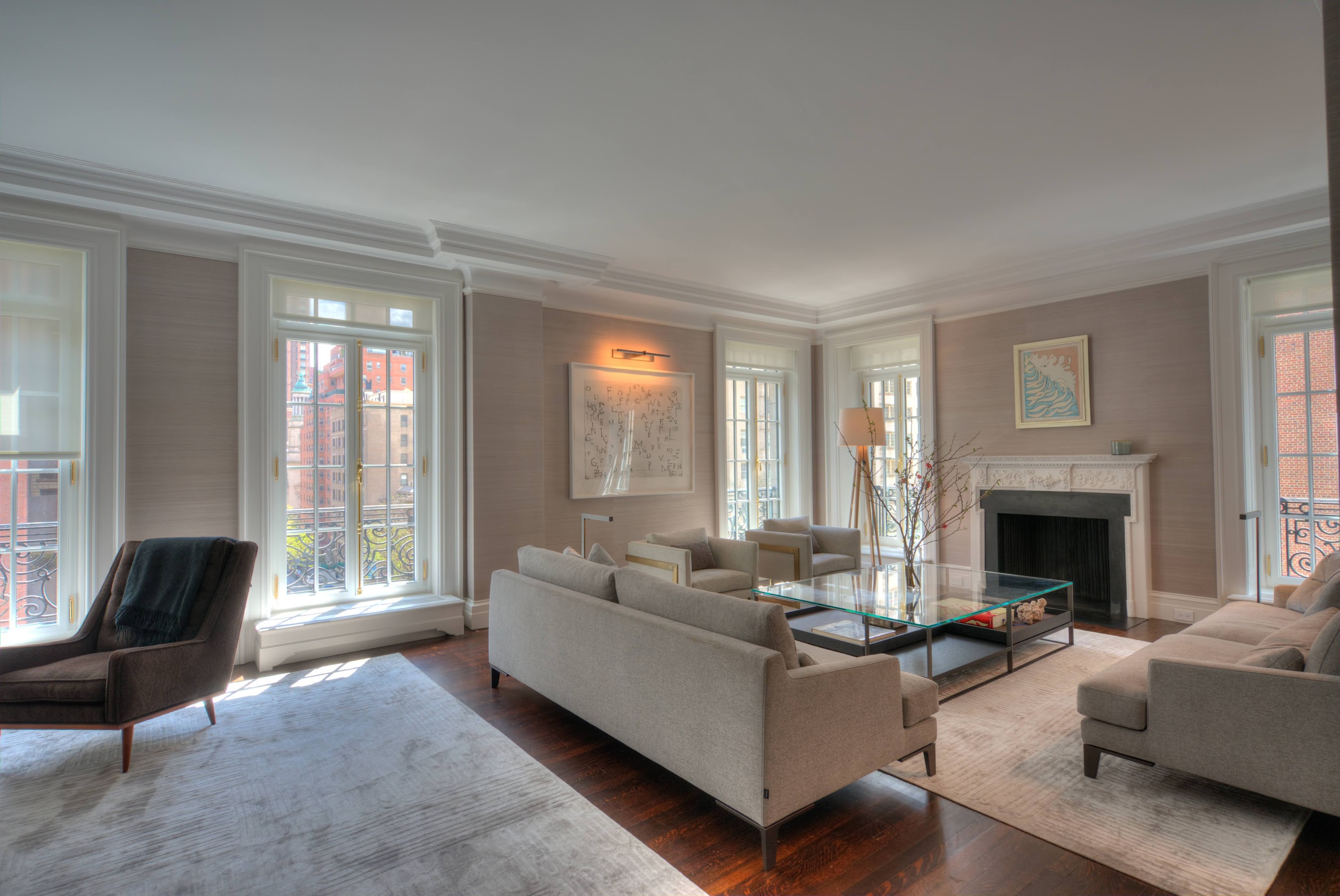 Lutron motorized shades in Manhattan residence — HTE installation