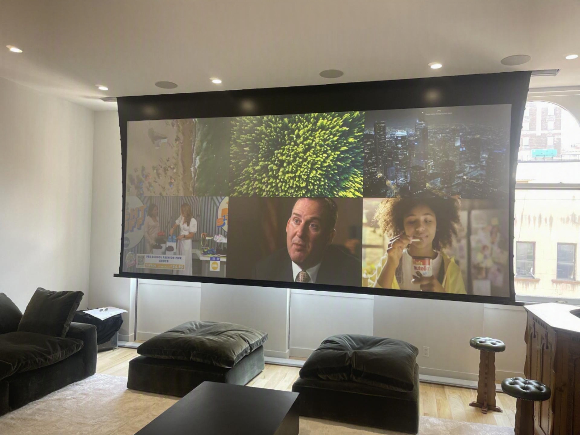 Lloyd Harbor smart home automation with a custom home theater and architectural speakers