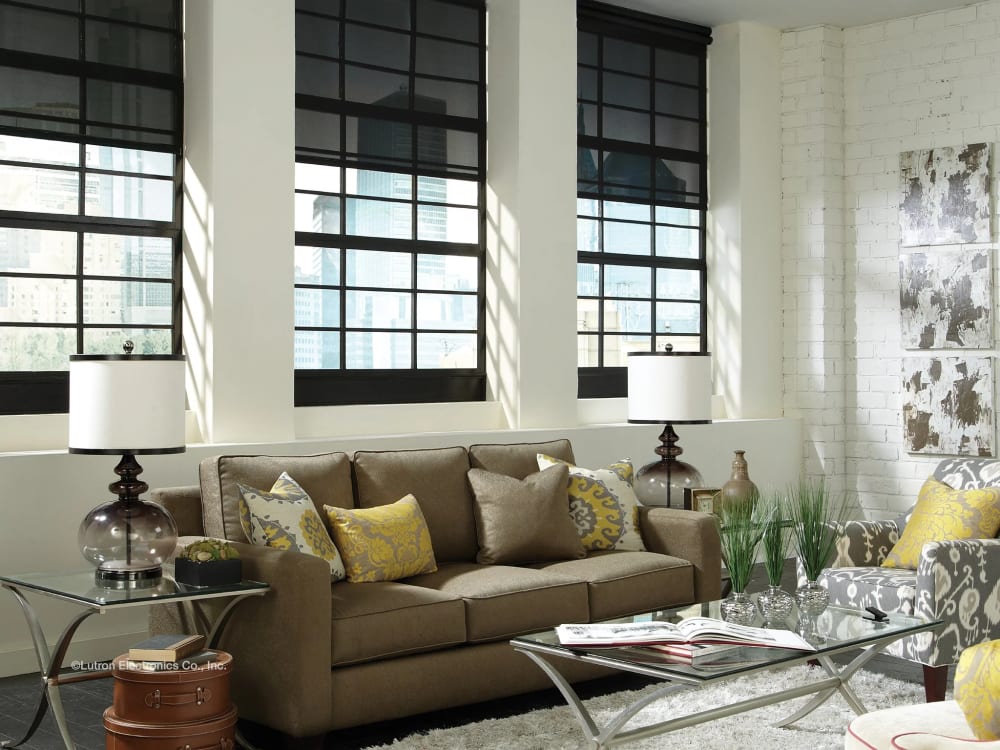 Perfect hembar alignment — Lutron motorized shades by HTE Hamptons