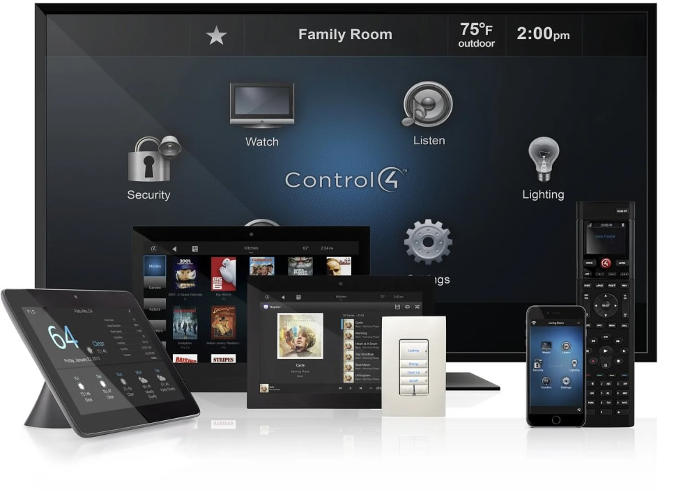 Control4 smart home living room — Home Technology Experts