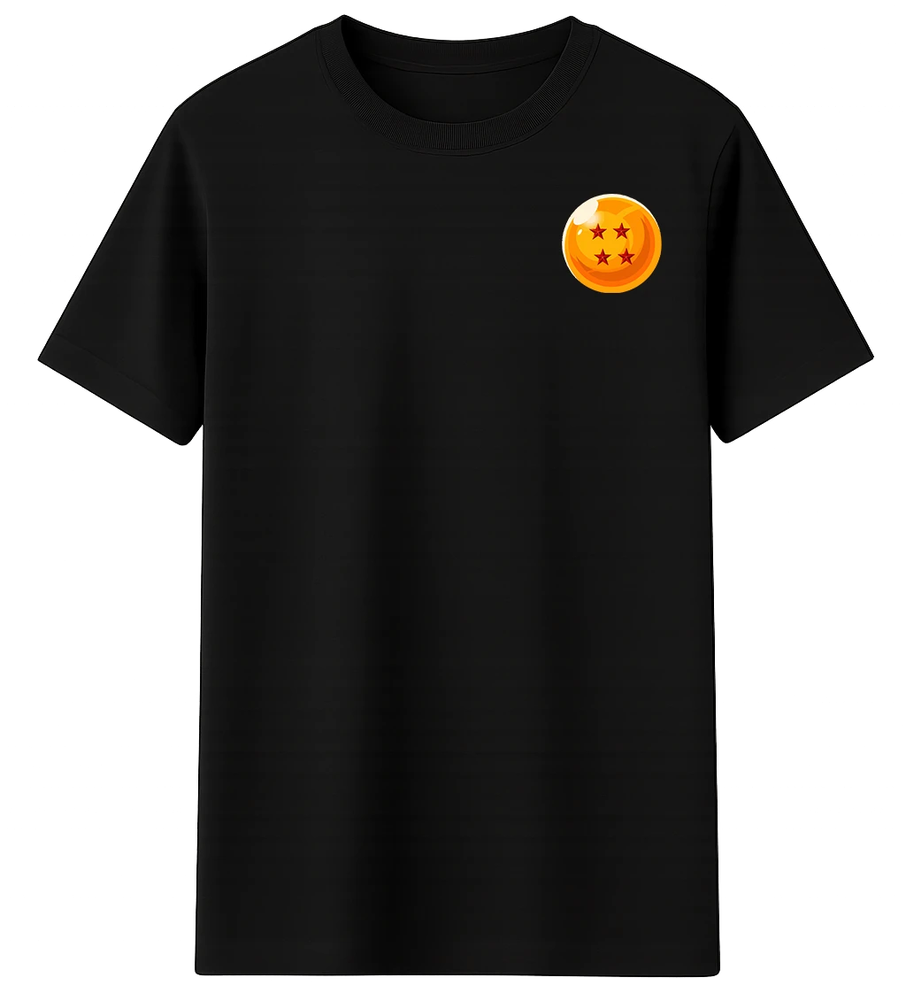 Playera Básica Esfera de 4 Estrellas Playera Homenaje a Gokú - Edición Black 1