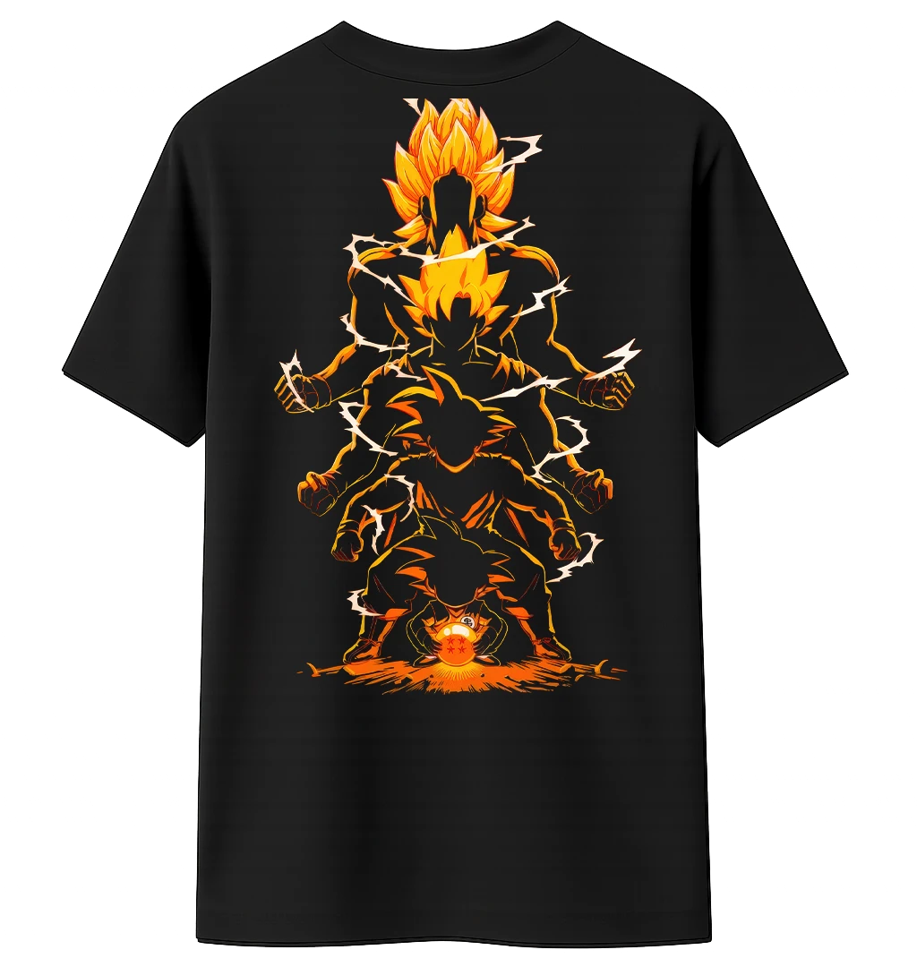 Playera Evolución Saiyajin  Dragon Ball Z 1