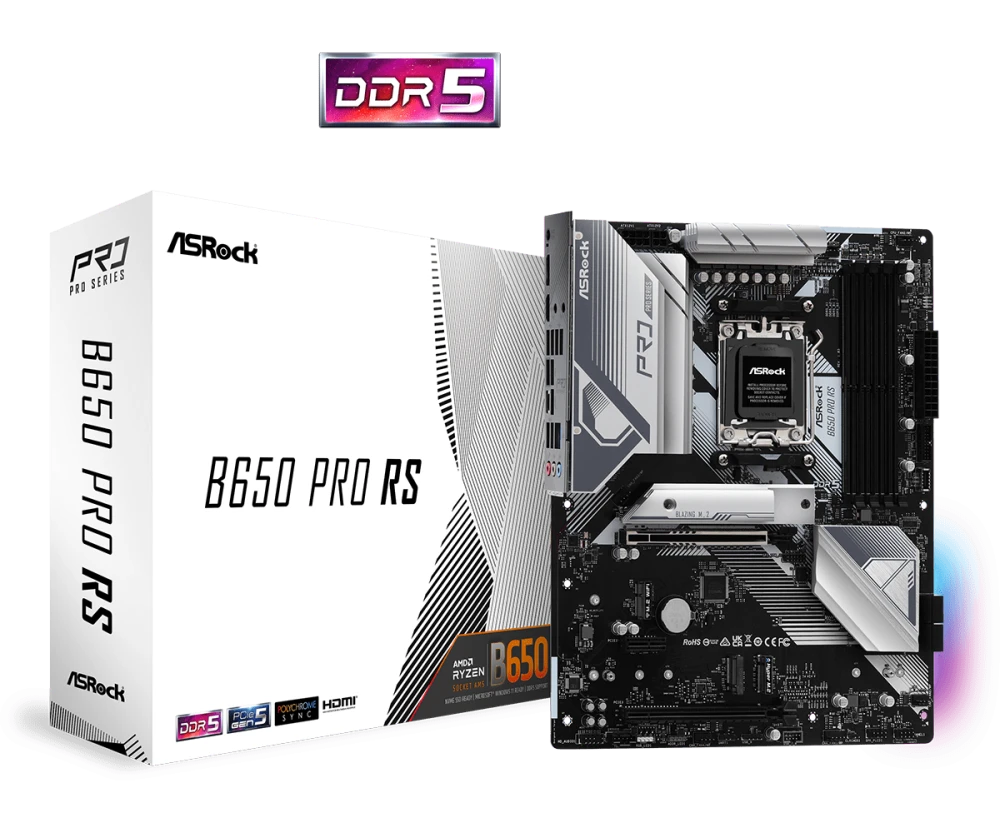 ASRock B650 Pro RS – Carte Mère AM5 DDR5 ATX