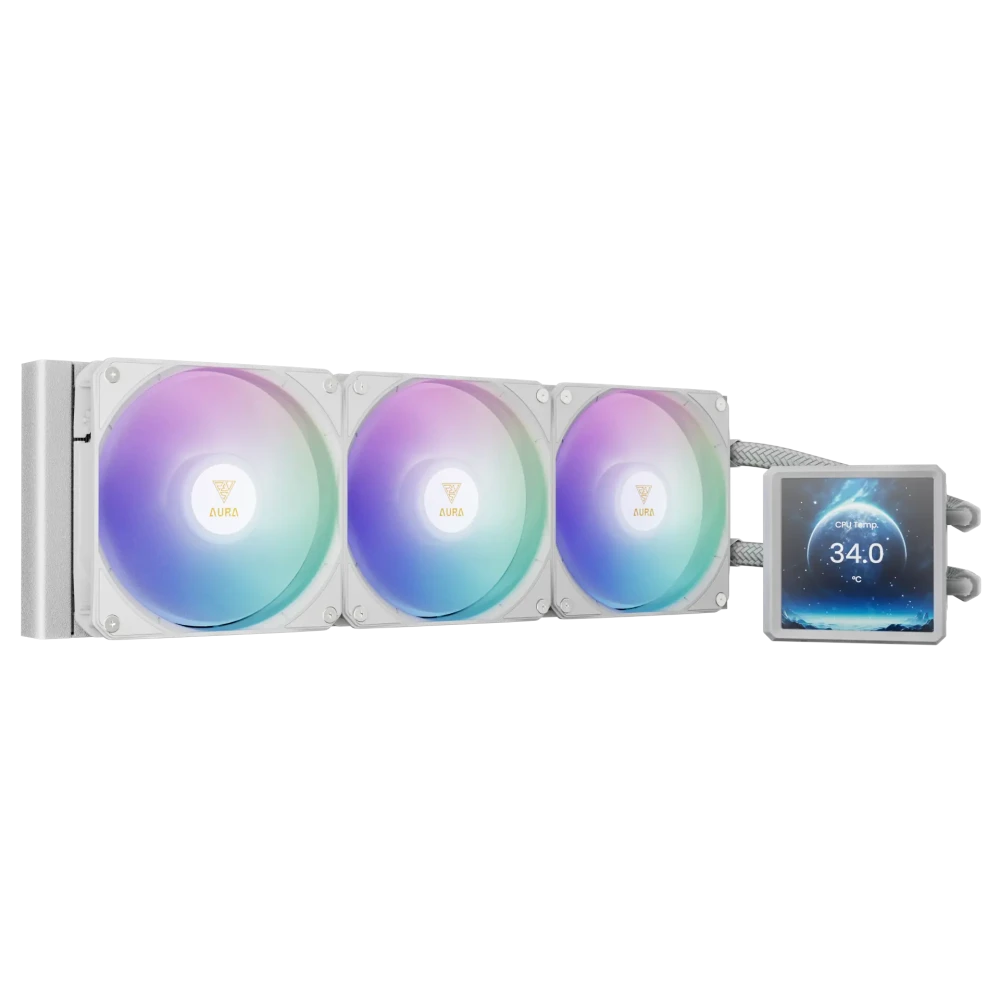 WATERCOOLING GAMDIAS AURA GL 360 LCD WHITE