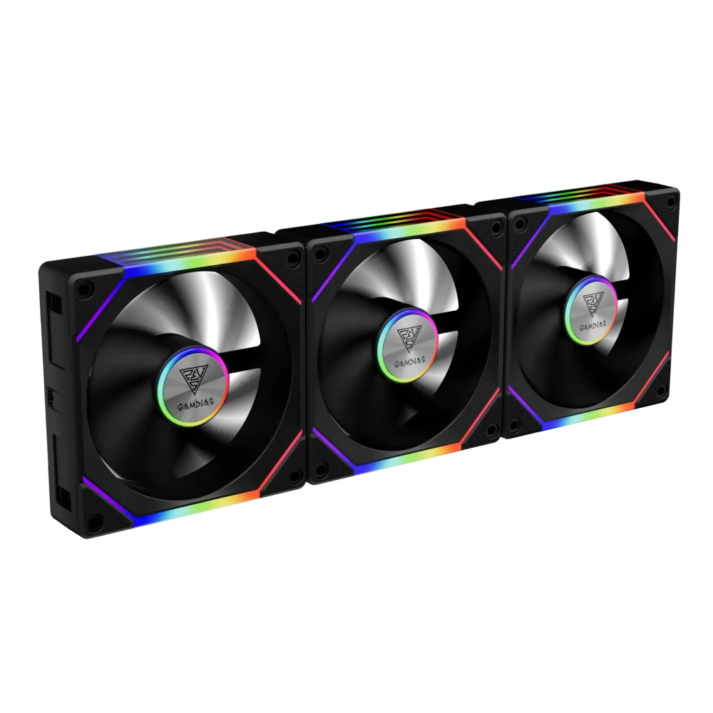 PACK FAN GAMDIAS AEOLUS 3XP2 1203 BLACK