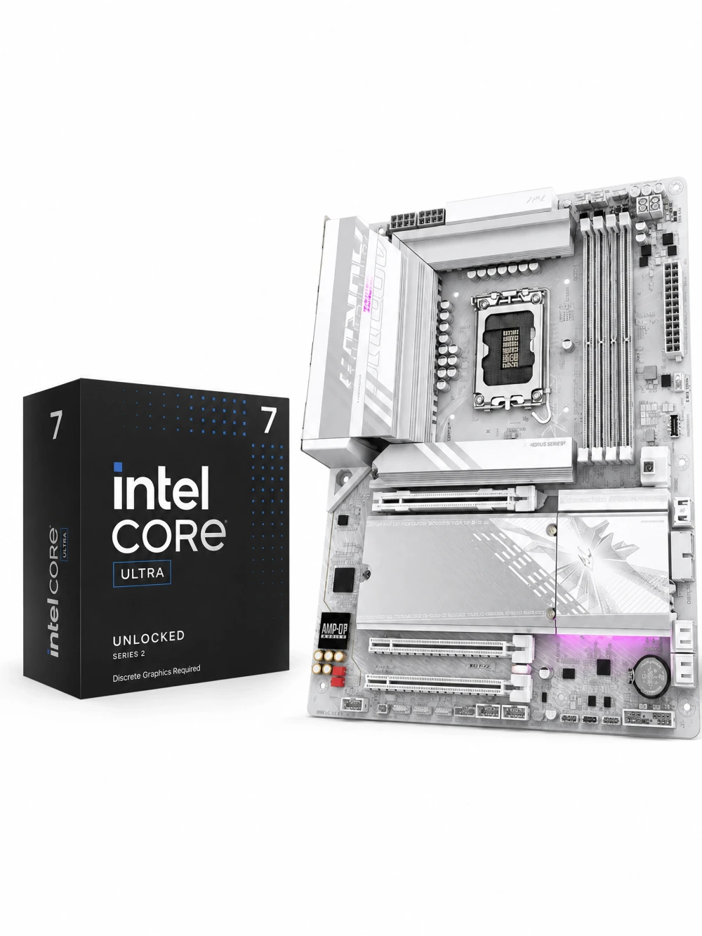Kit Évolution PC : Processeur Intel Core Ultra 7 265F + Carte Mère Gigabyte Z890M AORUS ELITE WIFI7 ICE