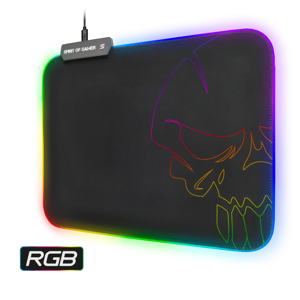 Spirit of Gamer Skull RGB Gaming Mouse Pad M