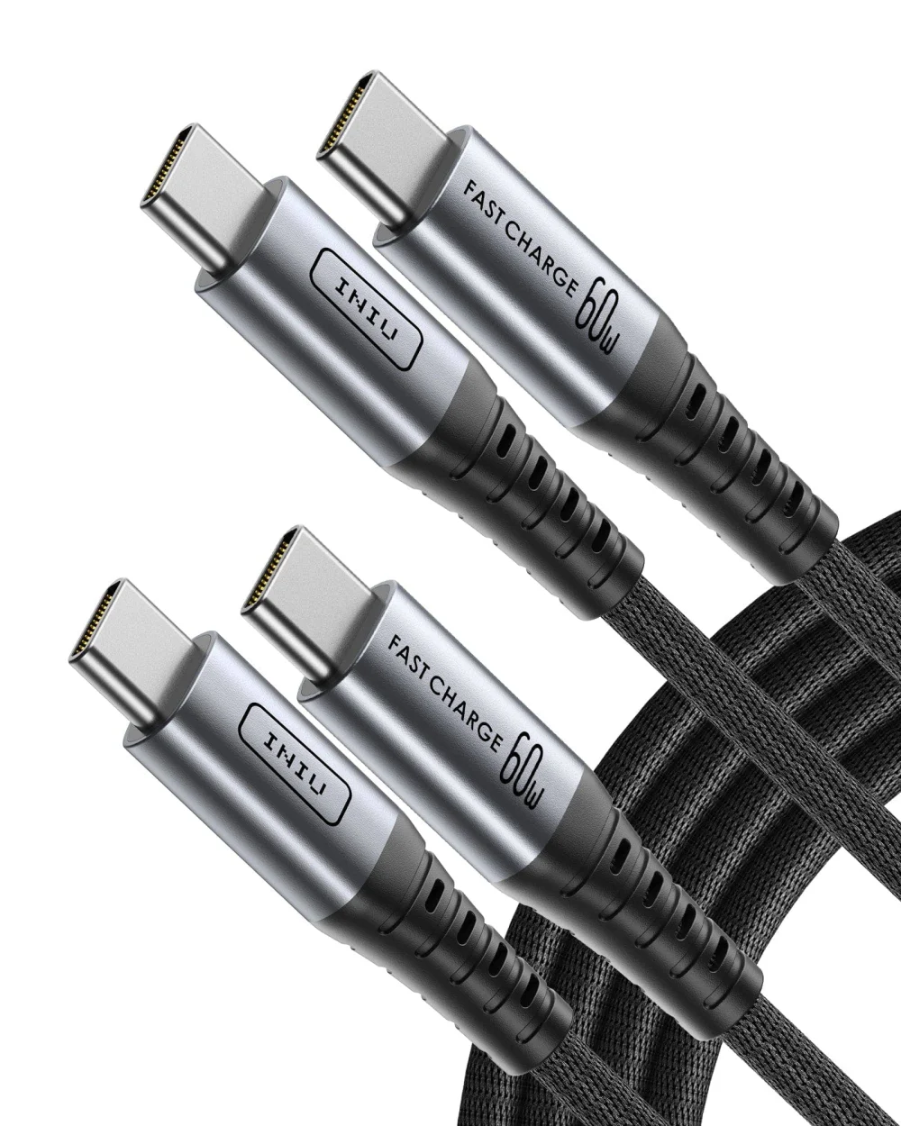 INIU D5CC USB C to C Cable 60W (6.6ft, 2-Pack)