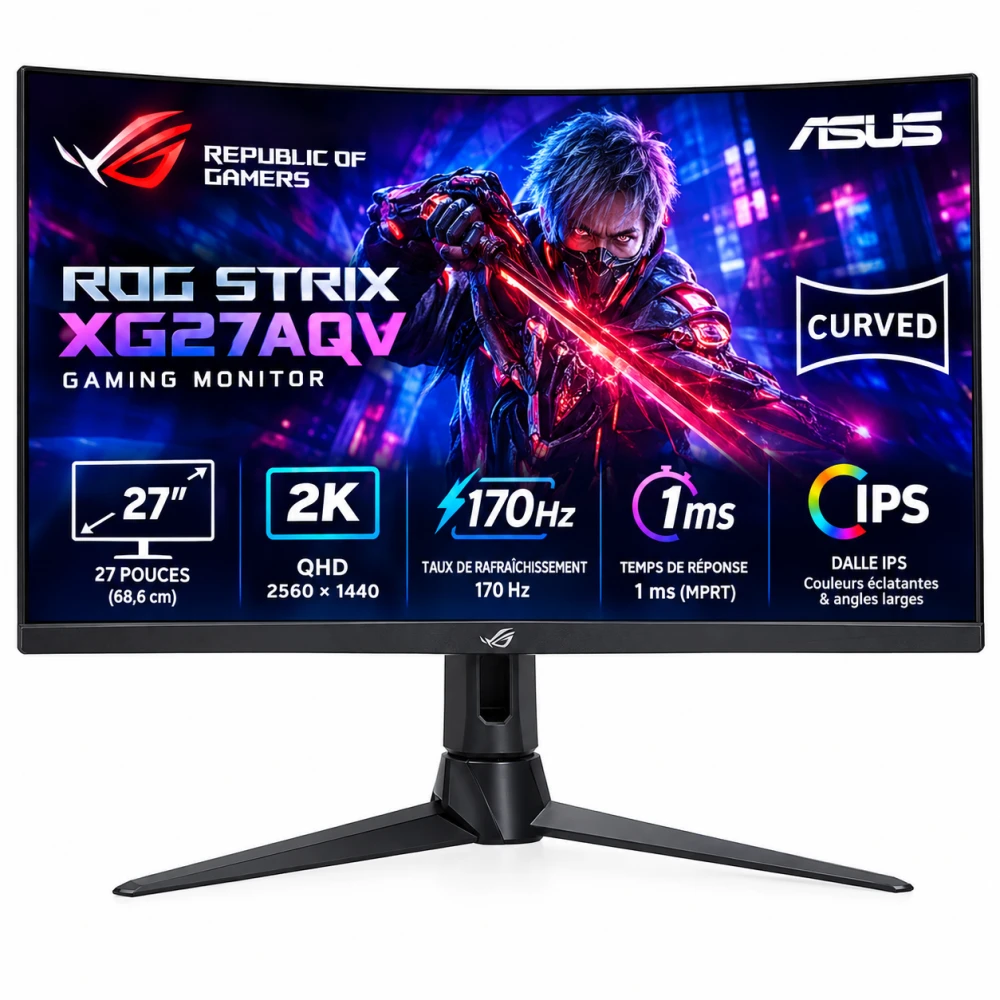 ASUS ROG STRIX XG27AQV 27&Prime; 1MS 170HZ IPS 2K CURVED