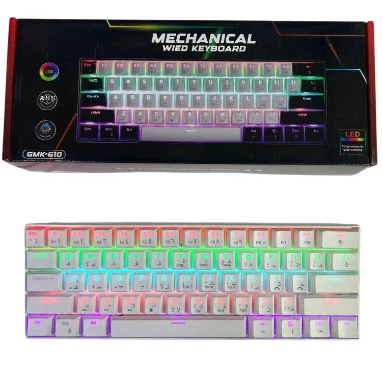 CLAVIER MECANIQUE GMK-610 BLEU SWITCH WHITE