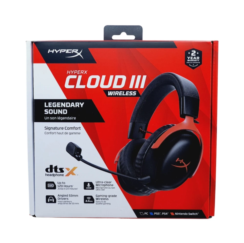 CASQUE HYPERX CLOUD III GAMING 7.1 WIRLESS