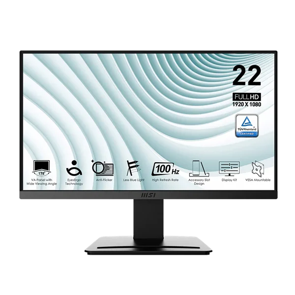 MSI MP223 E2 22" FHD VA 100HZ 1MS HDMI/DP BLACK