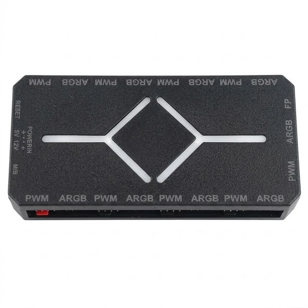 CONTROLEUR AVEC TELECOMMANDE STANDARD ARGB ET VITESSE 10 VENTILOS BLACK