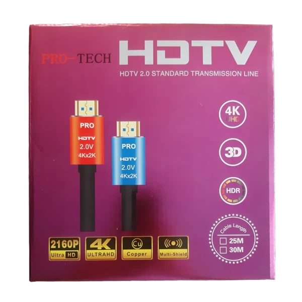 CABLE HDMI PROTECH 20M 4K 2.0 HDTV2.0V