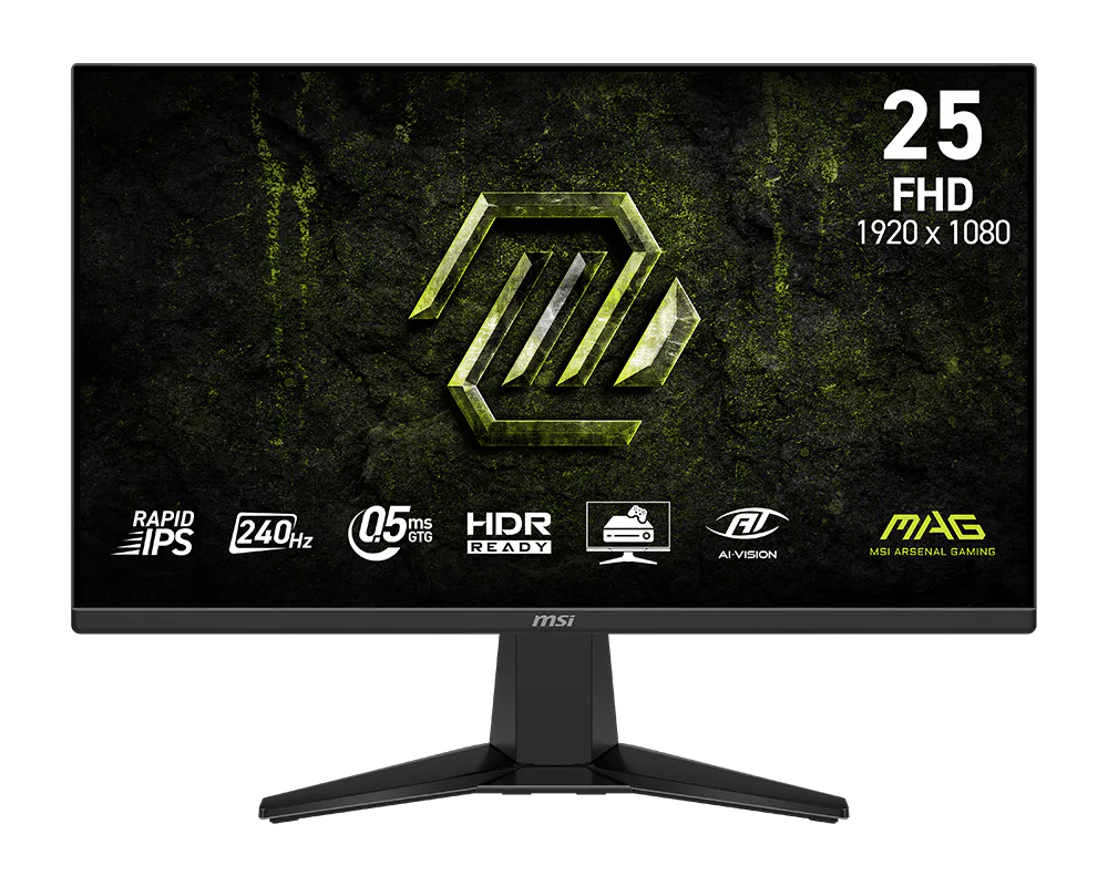 MSI MAG 255F X24 - 24.5&Prime; FHD, Rapid IPS, 240Hz, 0.5ms