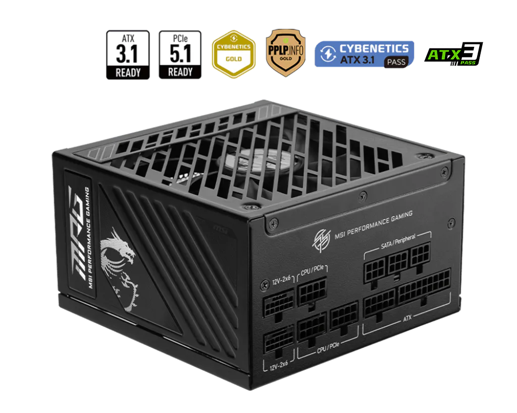 MSI MPG A850GS 850W 80 PLUS GOLD PCIE 5.1 ATX 3.1