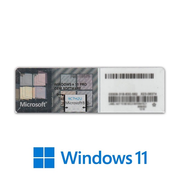 CLÉ D'ACTIVATION MICROSOFT WINDOWS 11 PRO OEM STICKER LICENCE