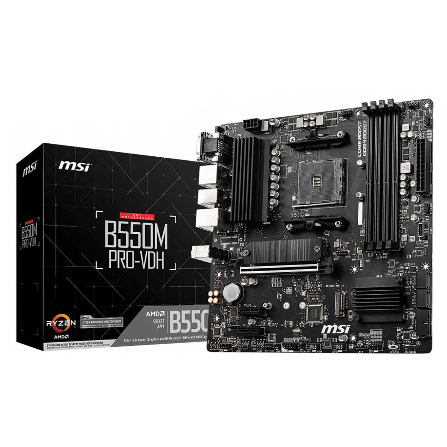 MSI B550M PRO-VDH – Carte Mère AM4 DDR4 Micro-ATX