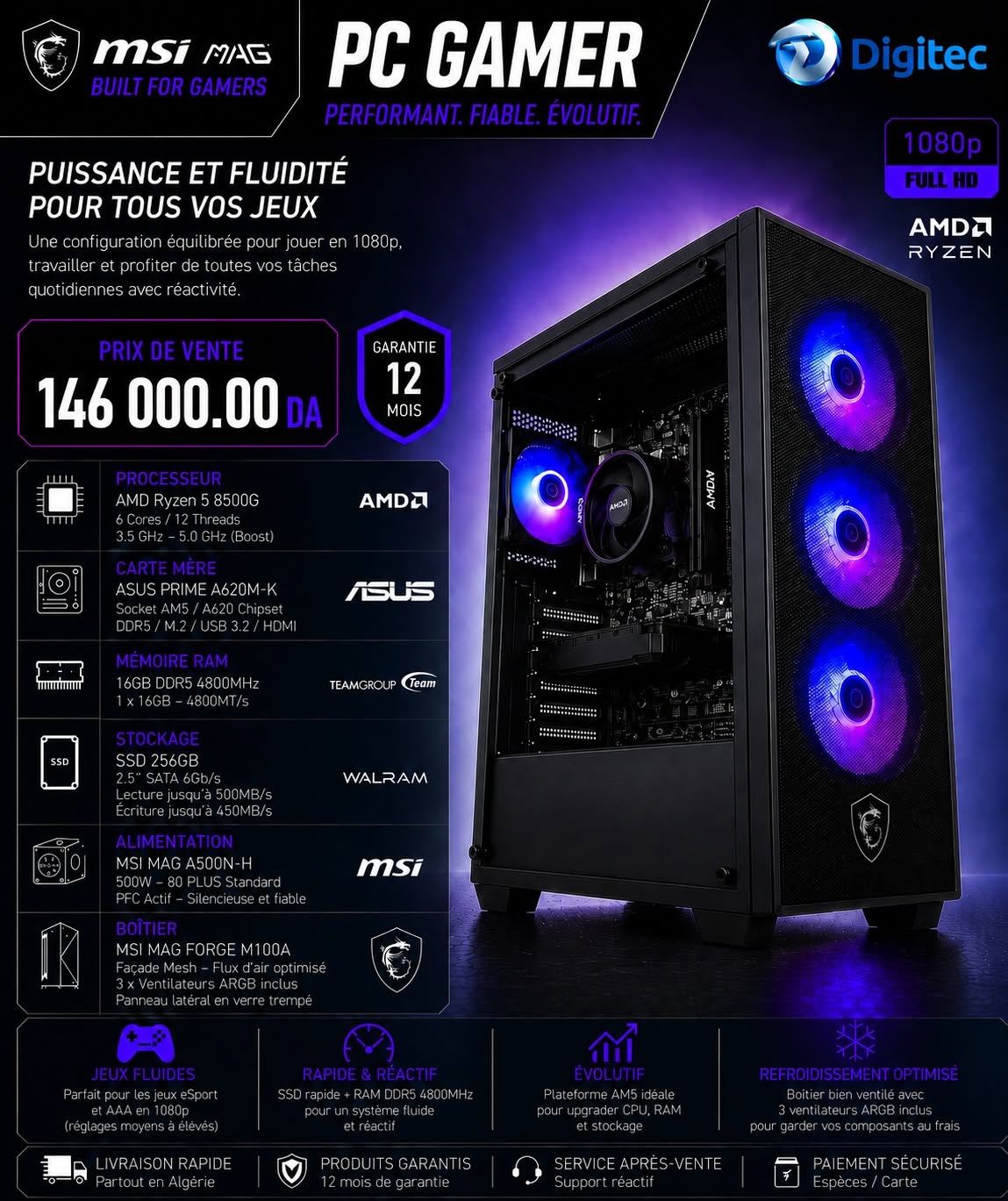 UNITE GAMING RYZEN5 8500G