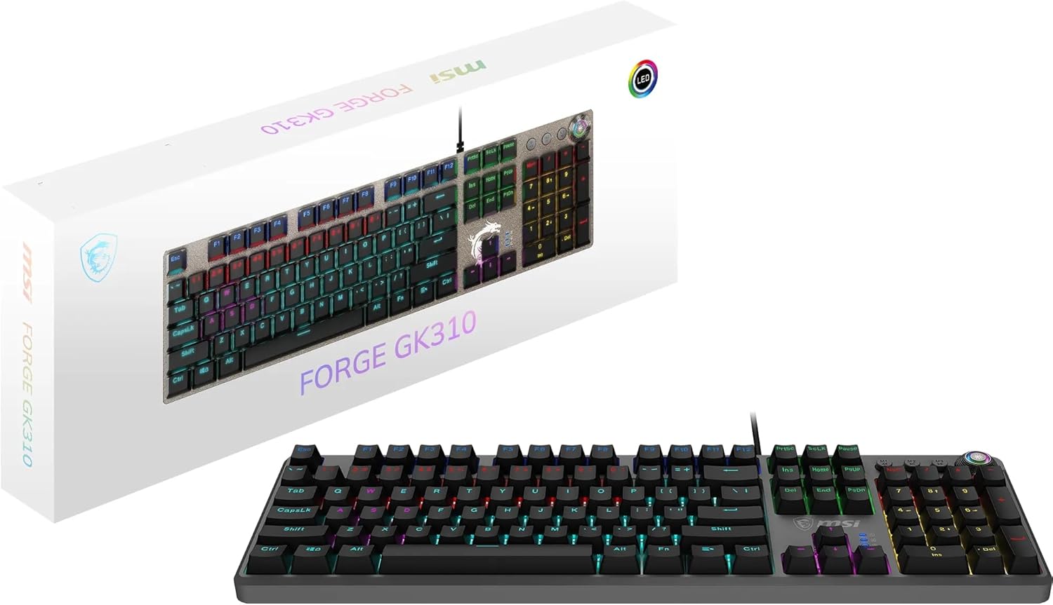 CLAVIER MSI FORGE GK310 - RED SWITCHES