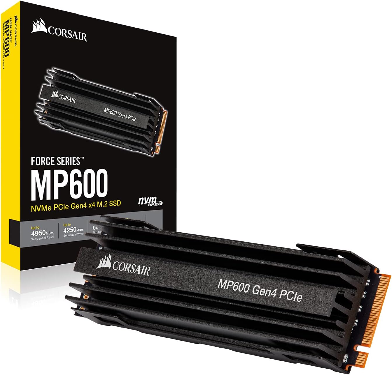 Corsair Force Series Gen.4 MP600 1TB NVMe PCIe M.2 SSD Noir